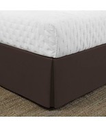 Microfiber 14&#39;&#39; Bedskirt Chocolate Bedskirt King 75&quot;x80&quot; Shrink Resistant - $45.55 CAD