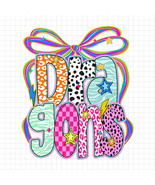 Dragons Mascot Coquette Bow PNG, Funky Leopard Letters PNG, School Spiri... - $2.50