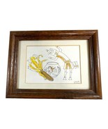 Kachina Corn Maiden Native American Framed Matted Drawing Ar Signed Leon... - $121.54