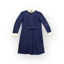 Jonathan Logan Marine Rétro Gogo Robe 1960&#39;s Blanc Redingote - $71.26