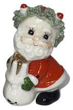 Vintage Napcoware Miniature Christmas Santa  Spaghetti Trim Ornament - £19.31 GBP