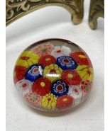 Vintage Millefiori Multicolored Italian Art Glass Miniature Piece 1” - $30.99