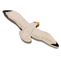 soaring Sea Gull ocean bird Vintage Fridge Magnet wood nautical maritime... - £7.10 GBP