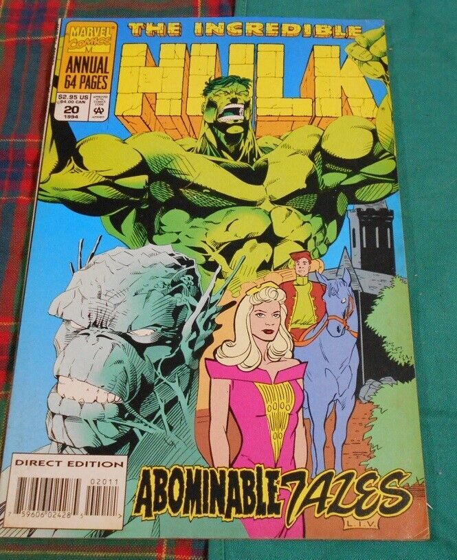 Marvel Comic Book: Hulk, Annual Vol. 1 #20 1994, "Abominable Tales" Rare Vintage - £15.18 GBP