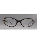 Vintage Swank Eyeglass Frames Rhinestones France Golden Brown - $38.75