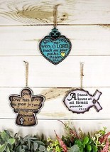 Bible Verses Christian Fish Ichthys Angel Heart Wall Or Tree Ornaments S... - £15.92 GBP