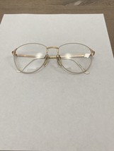 VTG NOS St. Moritz Miranda White &amp; Gold Beige Cat Eye Glasses Frames 55-... - $18.00