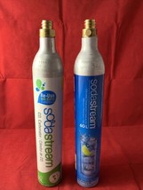 Lot of 2 EMPTY Sodastream CO2 Carbonator Canister Cylinder Bottles 14.5oz 60L - £24.38 GBP