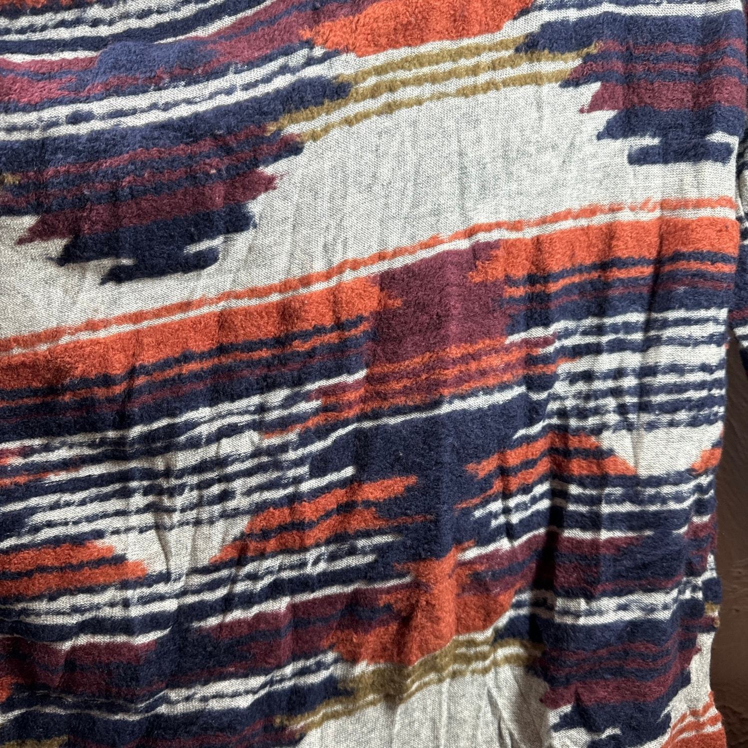 LUCKY BRAND Womens Open Front Cardigan Sweater Southwest Aztec Colors Size Small Item image 3