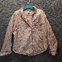 Victoria Secret Sleep Shirt Women Medium Brown Cheetah Print Sleepwear N... - £14.63 GBP