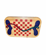 Hand Carved Checkerboard Made From Cutting Board Cute Gift Set Heart Cir... - $34.16 CAD