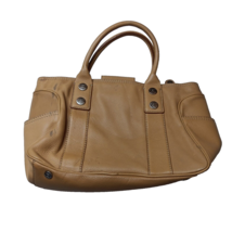 Michael Kors Womens Stud Handbag Purse Tan Leather Some Stains on Leather - £23.29 GBP