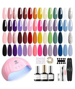 MODELONES Gel Nail Polish 45pc Starter Kit 28 Colors with 48W LED Nail L... - $50.00