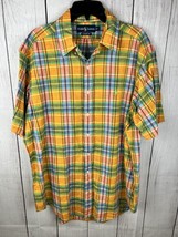 Ralph Lauren  Classic Fit Button Up Oxford Shirt Short Sleeve Plaid Size Large - £15.69 GBP