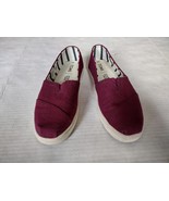 TOMS Womens Red Canvas Flat Sneakers Shoes Size 5 EUC - €10,31 EUR