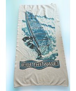 Wind Surfing Beach Towel Vintage Girl Scout Ride the Wave - €21,26 EUR