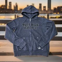 Hard Rock Cafe Coutre Y2K Full Zip Hooded Sweatshirt Womans Sz Large Gra... - $34.65