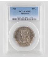1921 50¢ Missouri Silver Commemorative Graded by PCGS as MS-63! Low Mintage - $1,377.90 CAD