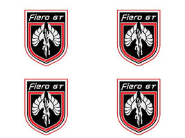 Pontiac Fiero GT  - Set of 4 Metal Stickers for Wheel Center Caps Logo B... - $24.90+
