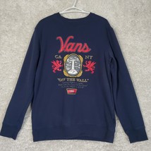 Vans Sweater Mens Medium Blue Off The Wall Crew Lighthouse Skater Preppy... - £17.94 GBP