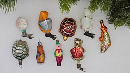 Fantasy Animals Antique Glass Christmas Ornaments Ukrainian Decoration F... - £26.25 GBP+