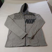 Nike Men&#39;s Gray Full Zip Drawstring Hoodie Sweatshirt Long Sleeve Size L... - €11,85 EUR