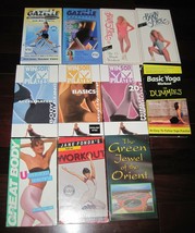 Workout Health Yoga Jane Fonda Winsor Pilates Body Flex Vhs Video Tapes Lot - £39.96 GBP