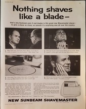 1960 Sunbeam Shavemaster Electric Shaver Print Advertisement - $14.03