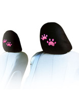 FOR TOYOTA NEW INTERCHANGEABLE PINK PAWS  CAR SEAT HEADREST COVER GREAT ... - £11.92 GBP
