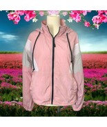 Victorias Secret PINK Jacket XS Windbreaker Pastel Barbie Colorblock Hoo... - £23.67 GBP