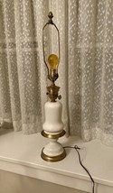 Vintage Frederick Cooper Brass  porcelain table lamp - £71.21 GBP