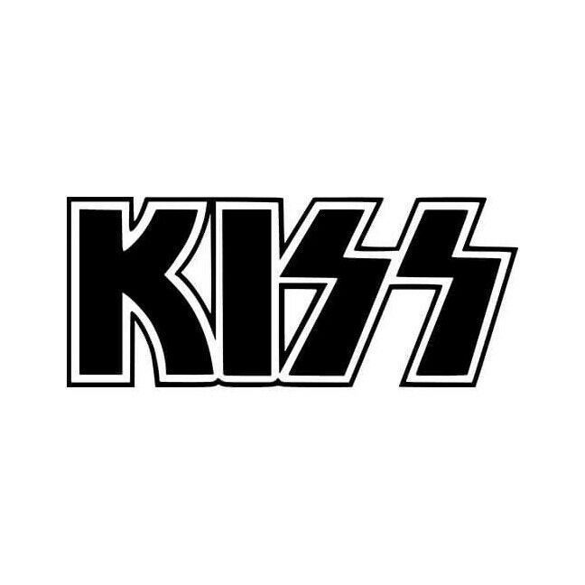 2x KISS Logo Vinyl Decal Sticker Different colors & size for Cars/Bike