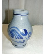 Vintage Art Pottery 6&quot; Small Pitcher Cobalt Blue Decoration - $869.92 MXN