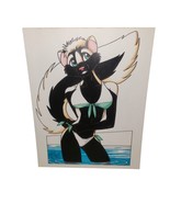 Skunk Fem  Pin-up Furry Character Drawing Terrie Smith Art 2001 Little Paw - $127.57 CAD