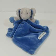 Blankets &amp; Beyond Elephant Lovey Cuddle Toy Stuffed Animal Blanket Blue Baby Boy - £10.76 GBP