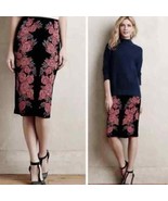 Anthropologie Ekaterina Kukhareva Black Floral Metallic Midi Sweater Ski... - £46.07 GBP