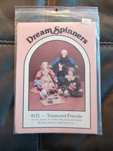 Vtg Dream Spinners 131 Treasured Friends 15&quot; Rag Doll Clothes Tiny Toys Pattern - £7.46 GBP