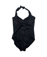 VTG Miraclesuit Swimsuit Womens 12 Black One Piece Halter Padded Retro 9... - €34,91 EUR