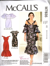 McCall's M7835 Misses 6 to 14 Off the Shoulder Dress Uncut Sewing Pattern New - £13.12 GBP