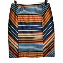 NWT J. Mclaughlin Women&#39;s Indigo Stripe Montecito Pencil Skirt Short Size 4 - £44.30 GBP