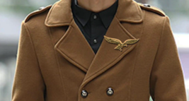 Flying eagle brooch vintage look silver gold plated suit coat broach collar pin - £13.52 GBP