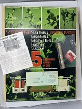 1971 Electronic Data Computer Football  5 in 1 W/SEALED BAG, MANUAL Unte... - $53.99