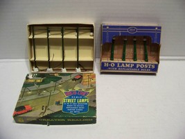 Vintage Toy train HO scale street lamps posts, Ideal Aristo-craft boxed - $29.95