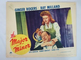 The Major and the Minor 1942 11X14 Lobby Card Ginger Rogers Ray Milland (A) - £117.33 GBP