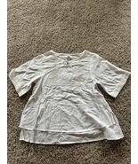 Old Navy Girls Sheer Embroidered Short Sleeve Top Size Large White Costal - €6,85 EUR