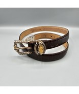 Brighton Museum Collection Womens Belt Sz M Pegasus Coin Brown DAMAGED A... - $278.75 MXN