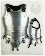 Armure de cuirasse portable médiévale SCA LARP 18 Ga Steel Knight Costume... - £182.25 GBP