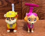 Paw Patrol Ultimate Rescue Rubble &amp; Skye Talking Action Pup Figures w/ S... - £9.87 GBP