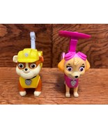 Paw Patrol Ultimate Rescue Rubble &amp; Skye Talking Action Pup Figures w/ S... - £9.90 GBP
