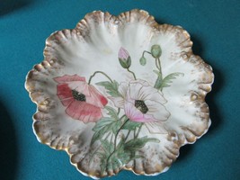 1900S Alfred Lantenier France China Plate Profusely Decorated Flowers And Gold - £97.08 GBP